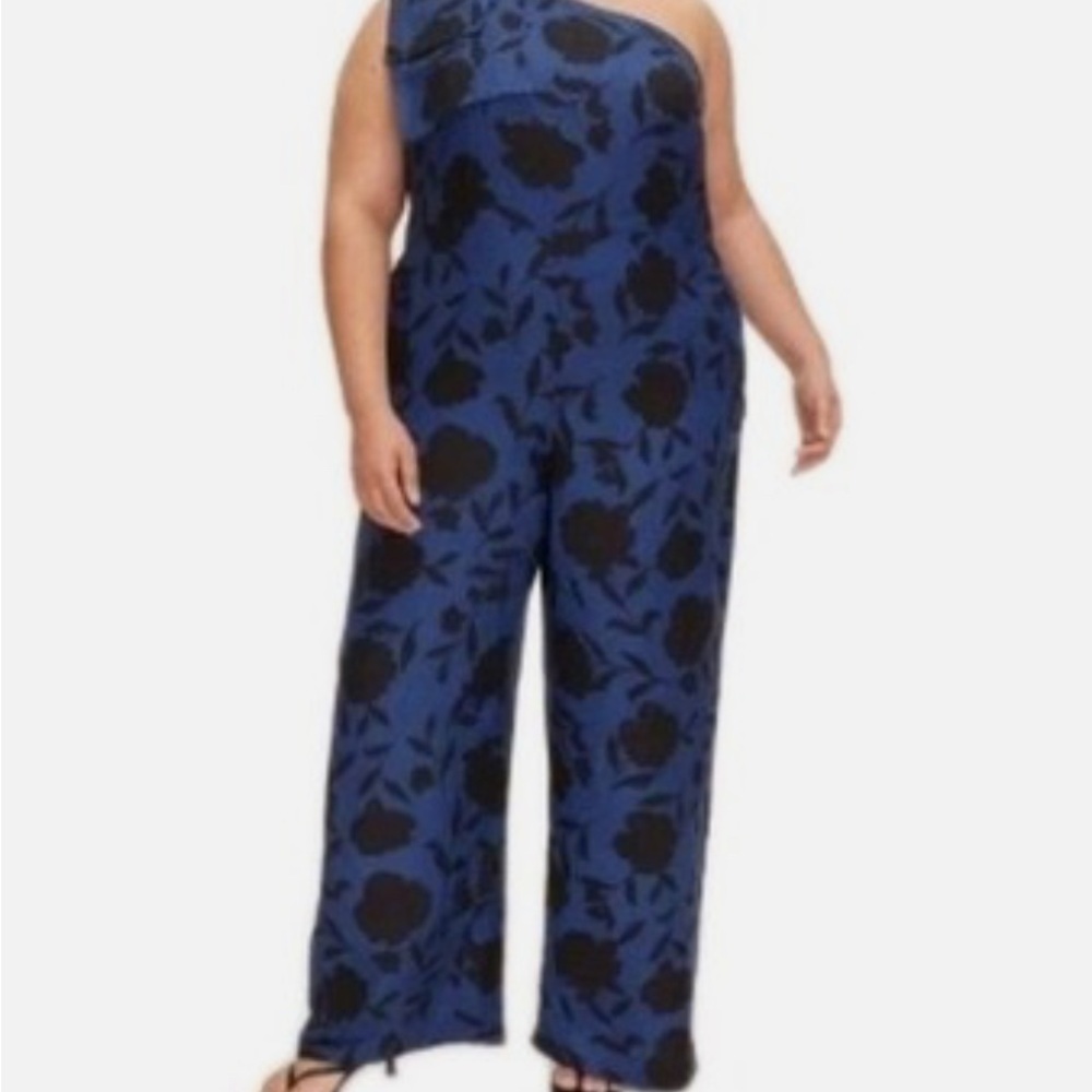 Kate Spade x Target Women's One Shoulder  jumpsuit Size 16 Blue & Black